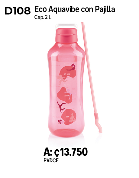 Imagen de Eco Aquavibe Rosa con Pajilla (D108)