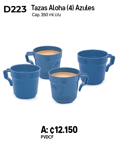 Imagen de Tazas Aloha (4) (D223)