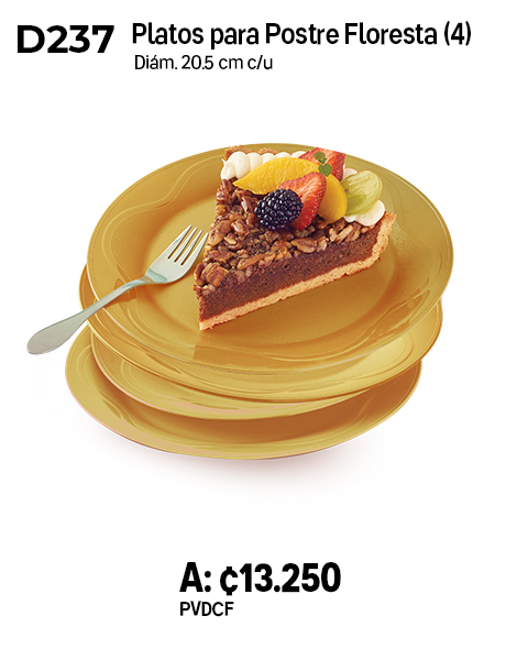 Imagen de Platos para Postre Floresta (4) (D237)