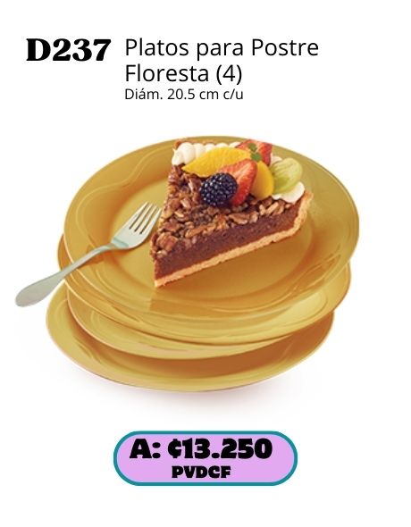 Imagen de Platos para Postre Floresta (4) (D237) 