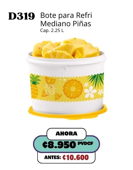 Imagen de Bote para Refri Mediano Piñas (D319) 