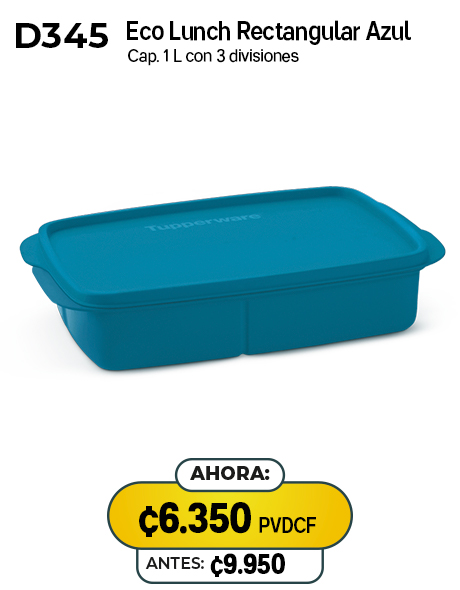 Imagen de Eco Lunch Rect. Divisones Azul (D345)