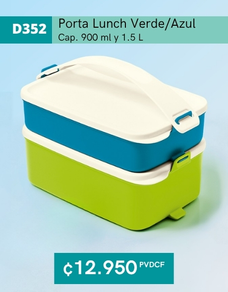 Imagen de Porta Lunch Clic Mix Verde/Azul (D352) 