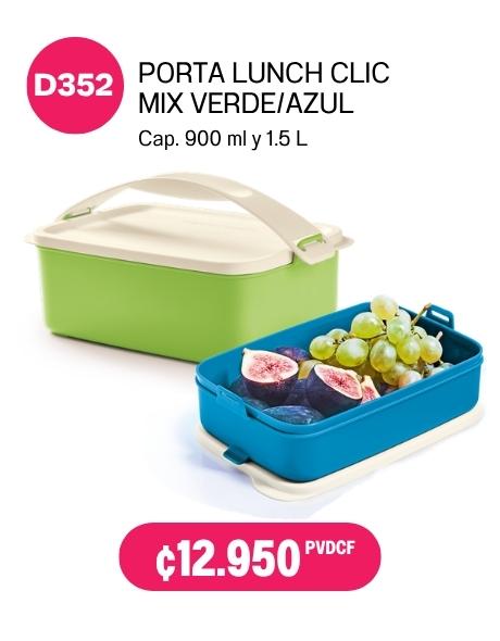 Imagen de Porta Lunch Clic Mix Verde/Azul (D352) 