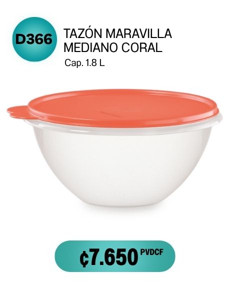 Imagen de Tazón Maravilla Mediano sello Coral (D366) 