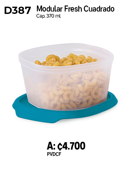 Imagen de Modular Fresh Cuadrado Azul 370 ml (D387)