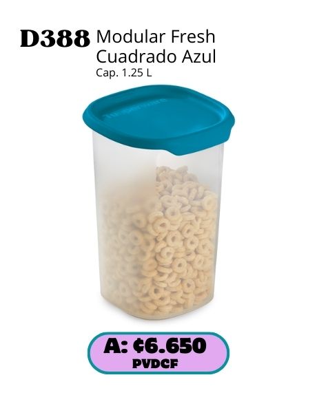 Imagen de Modular Fresh Cuadrado Azul 1.25 L (D388) 