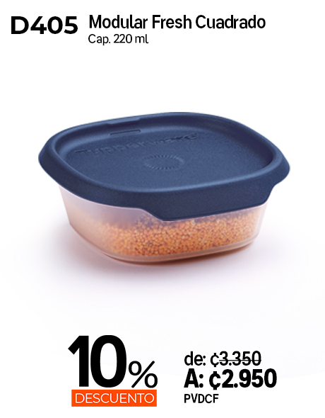 Imagen de Modular Fresh Cuadrado Azul Oscuro 220 ml (D405)