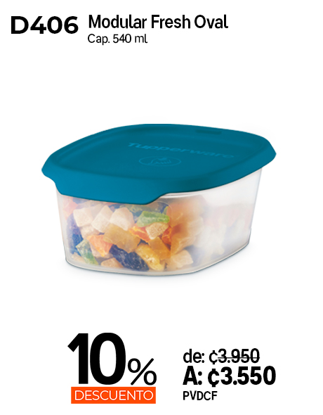 Imagen de Modular Fresh Oval Azul 540 ml (D406)