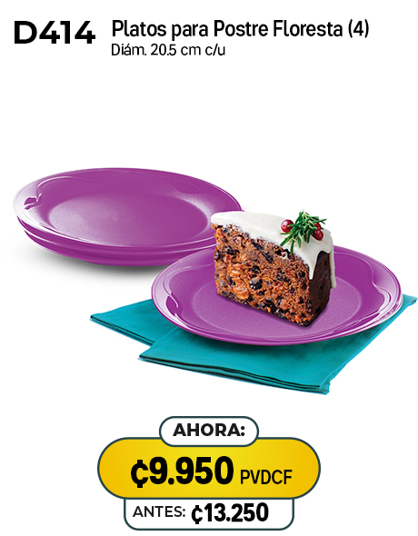 Imagen de Platos para Postre Floresta (4) Morado (D414)