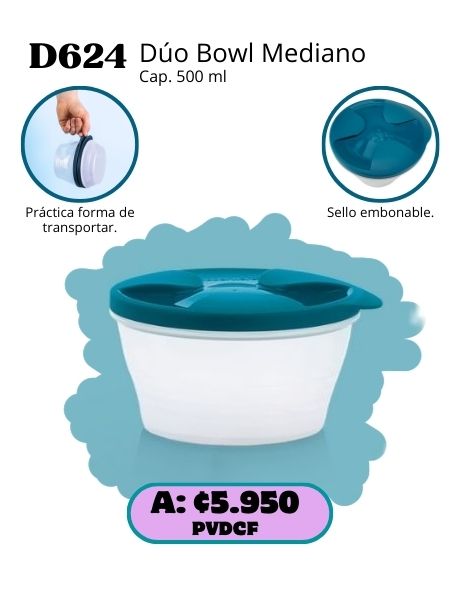 Imagen de Dúo Bowl Mediano 500 ml (D624) 