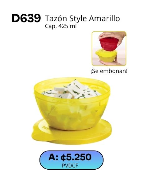 Imagen de Tazón Style Amarillo (D639) 