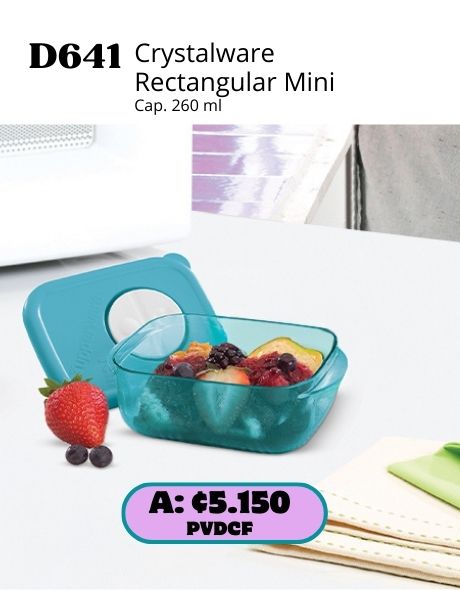 Imagen de Crystalware rectangular 260 ml (D641) 