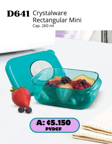 Imagen de Crystalware rectangular 260 ml (D641) 