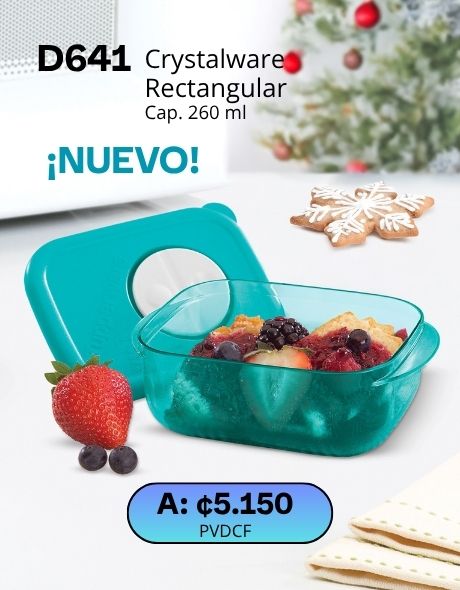 Imagen de Crystalware rectangular 260 ml (D641) 