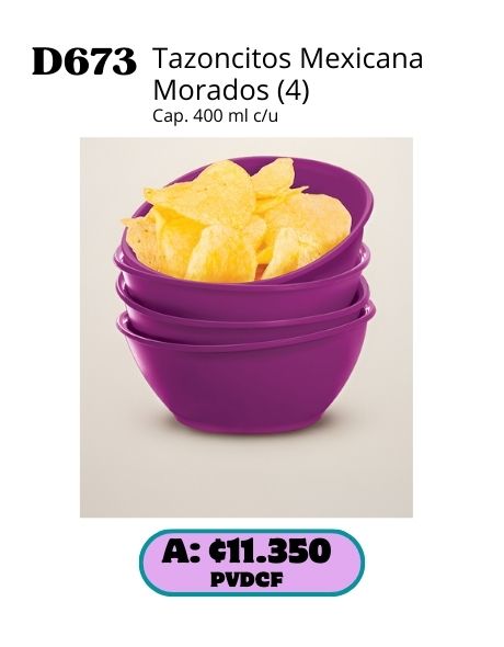 Imagen de Tazoncitos Mexicana Morados (4) (D673) 