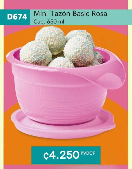 Imagen de Mini Tazón Basic Rosa (D674) 