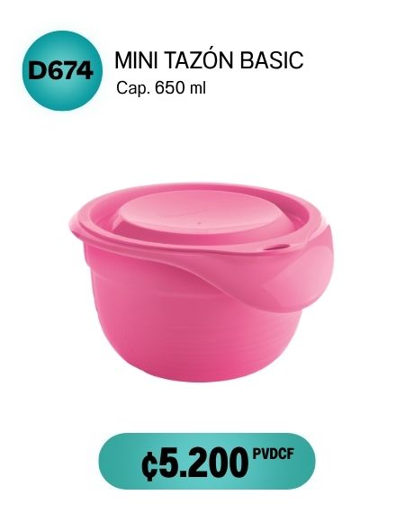 Imagen de Mini Tazón Basic Rosa (D674) 