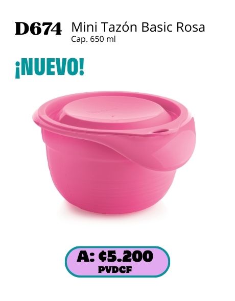 Imagen de Mini Tazón Basic Rosa (D674) 