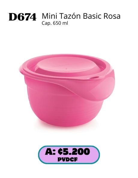 Imagen de Mini Tazón Basic Rosa (D674) 