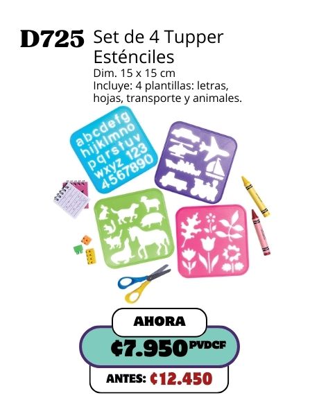 Imagen de Set de 4 Tupper Esténciles (D725) 