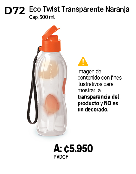Imagen de Eco Twist Transparente Naranja 500 ml (D72) 