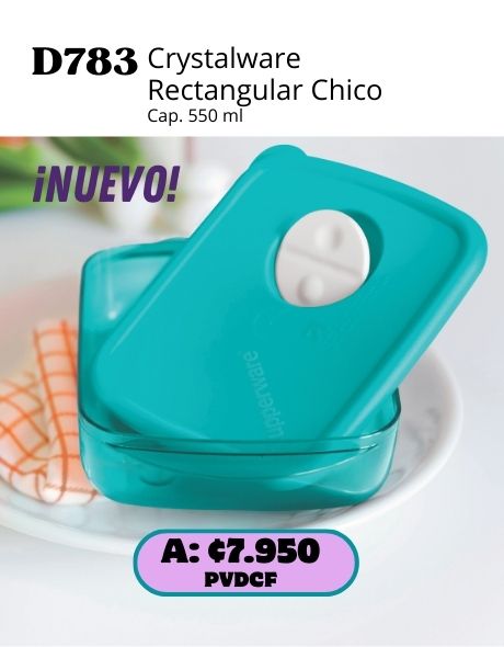 Imagen de Crystalware Rectangular Chico (D783) 