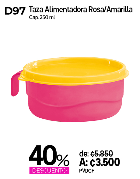 Imagen de Taza Alimentadora Rosa/Amarillo (D97)